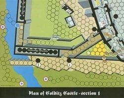 The board from ESCAPE FROM COLDITZ - Gibson Games